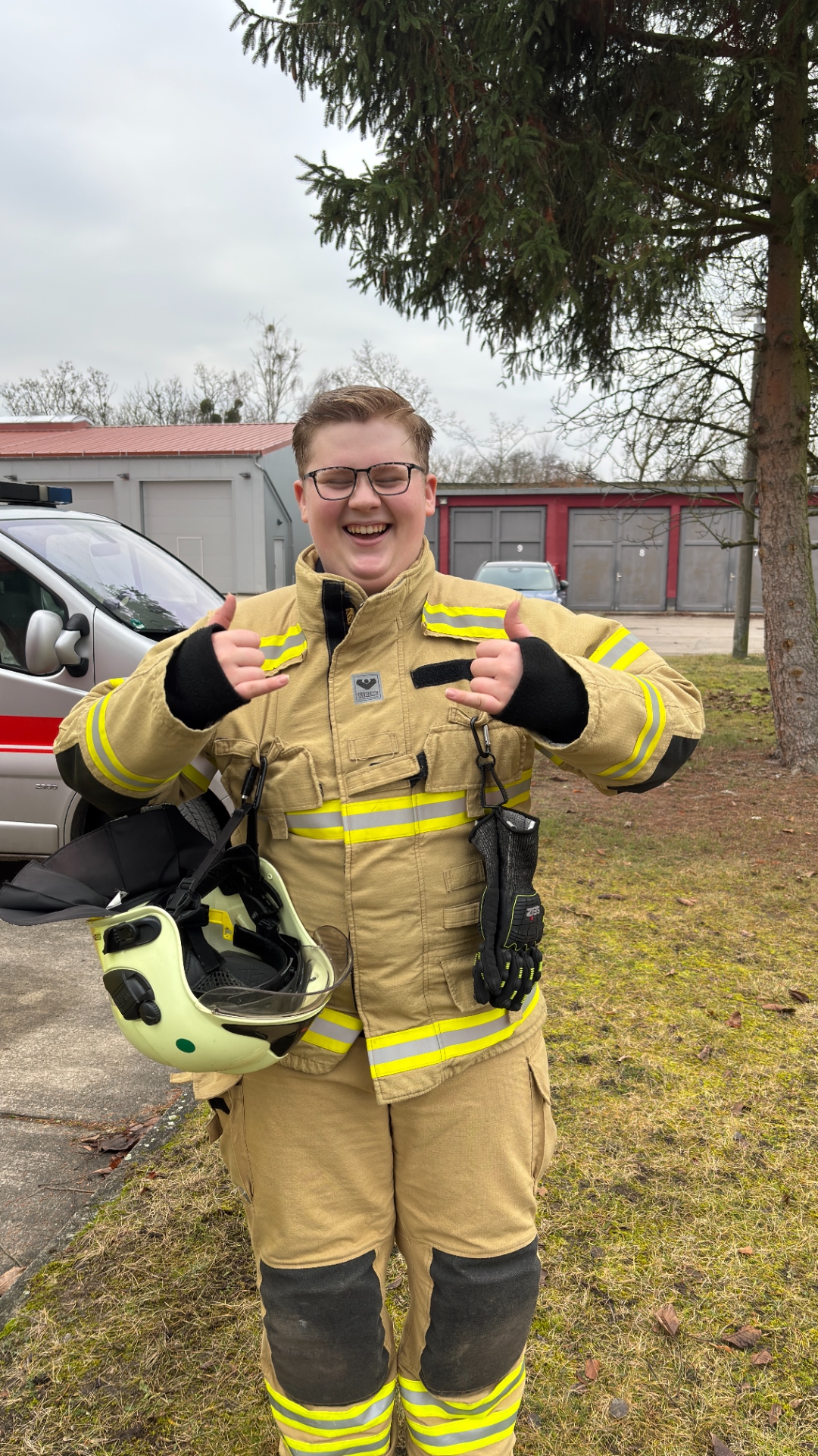 Paul in Uniform bei einem Engagement